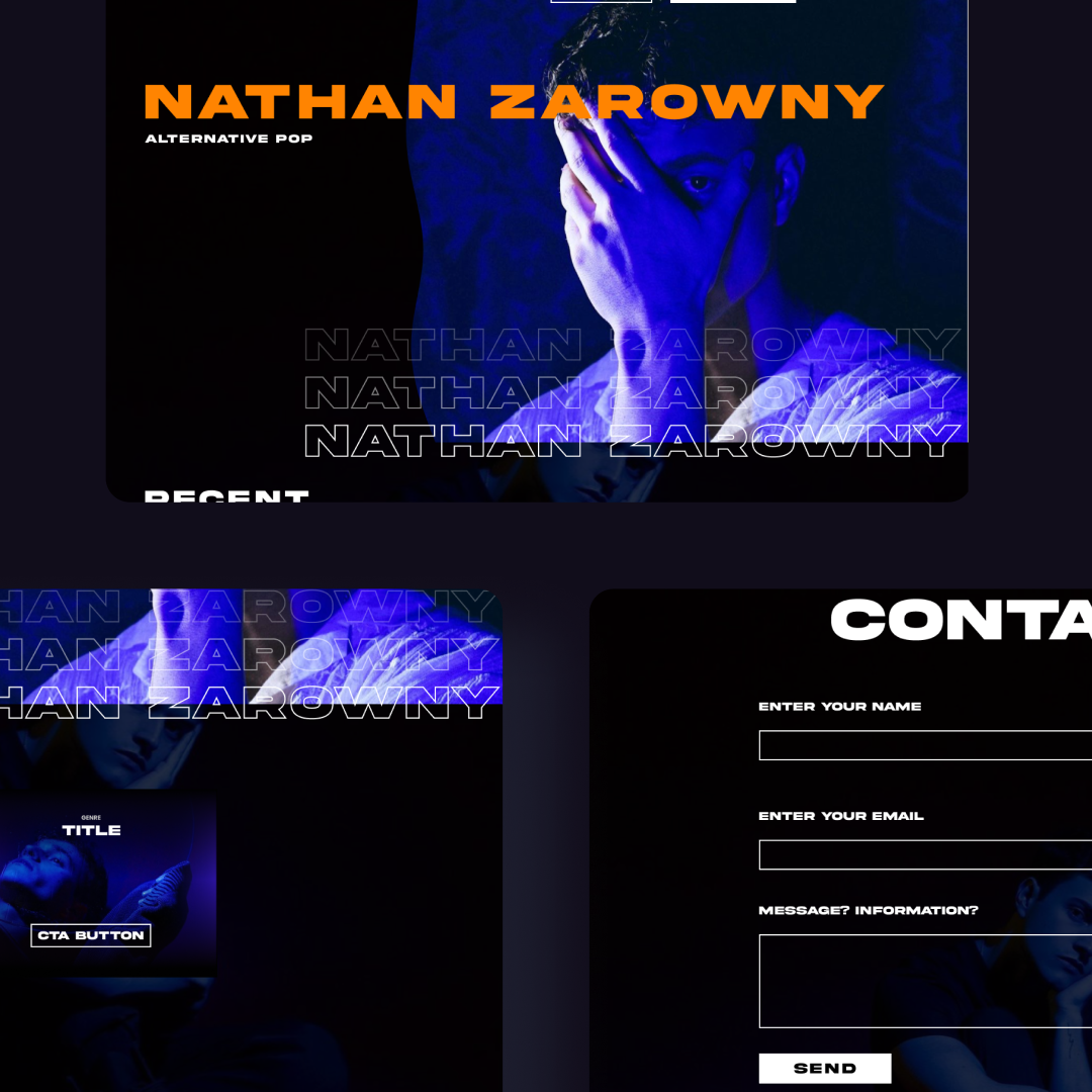 Nathan Zarowny Website Mockup